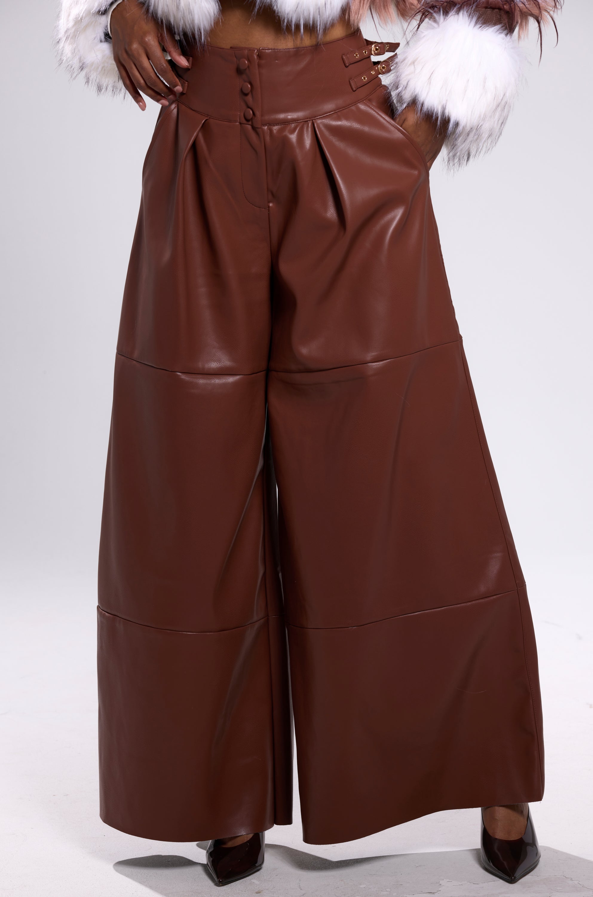 BETTER OFF WITHOUT YOU FAUX LEATHER TROUSER