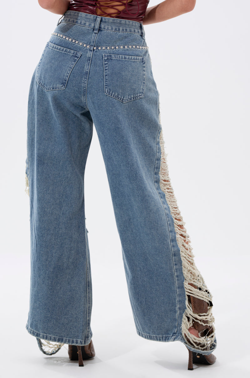 OVER IT DISTRESSED RELAXED DENIM