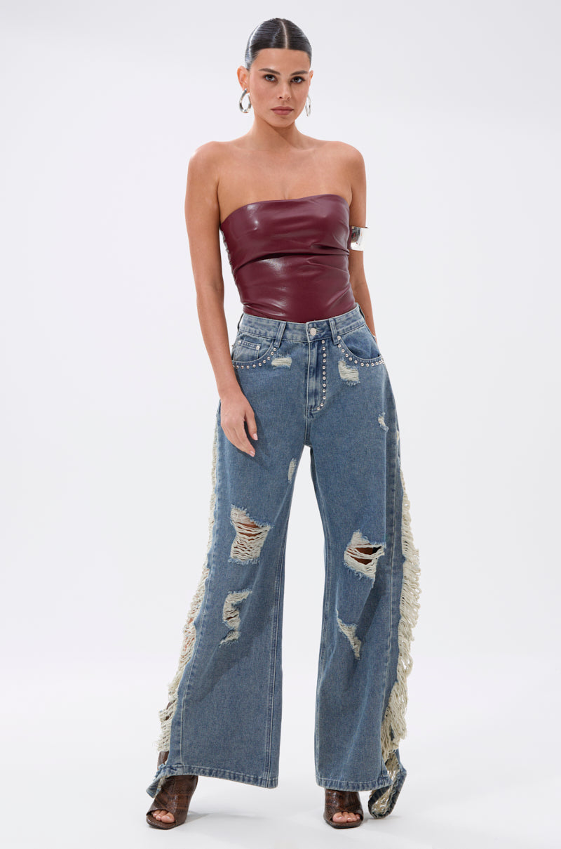 OVER IT DISTRESSED RELAXED DENIM