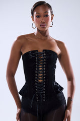 SMOOTH TRANSITION LACE UP CORSET