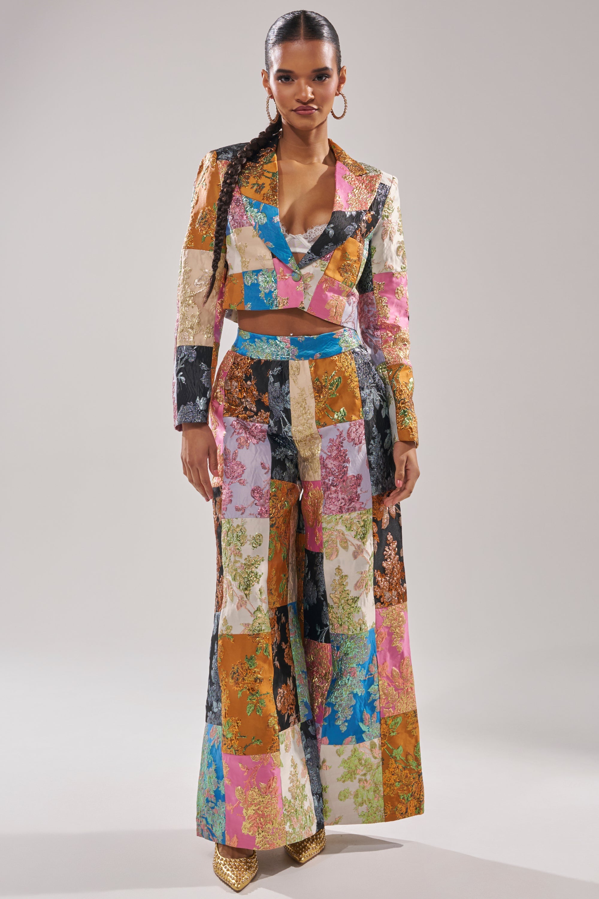 LOLITA PATCHWORK BROCADE TROUSER