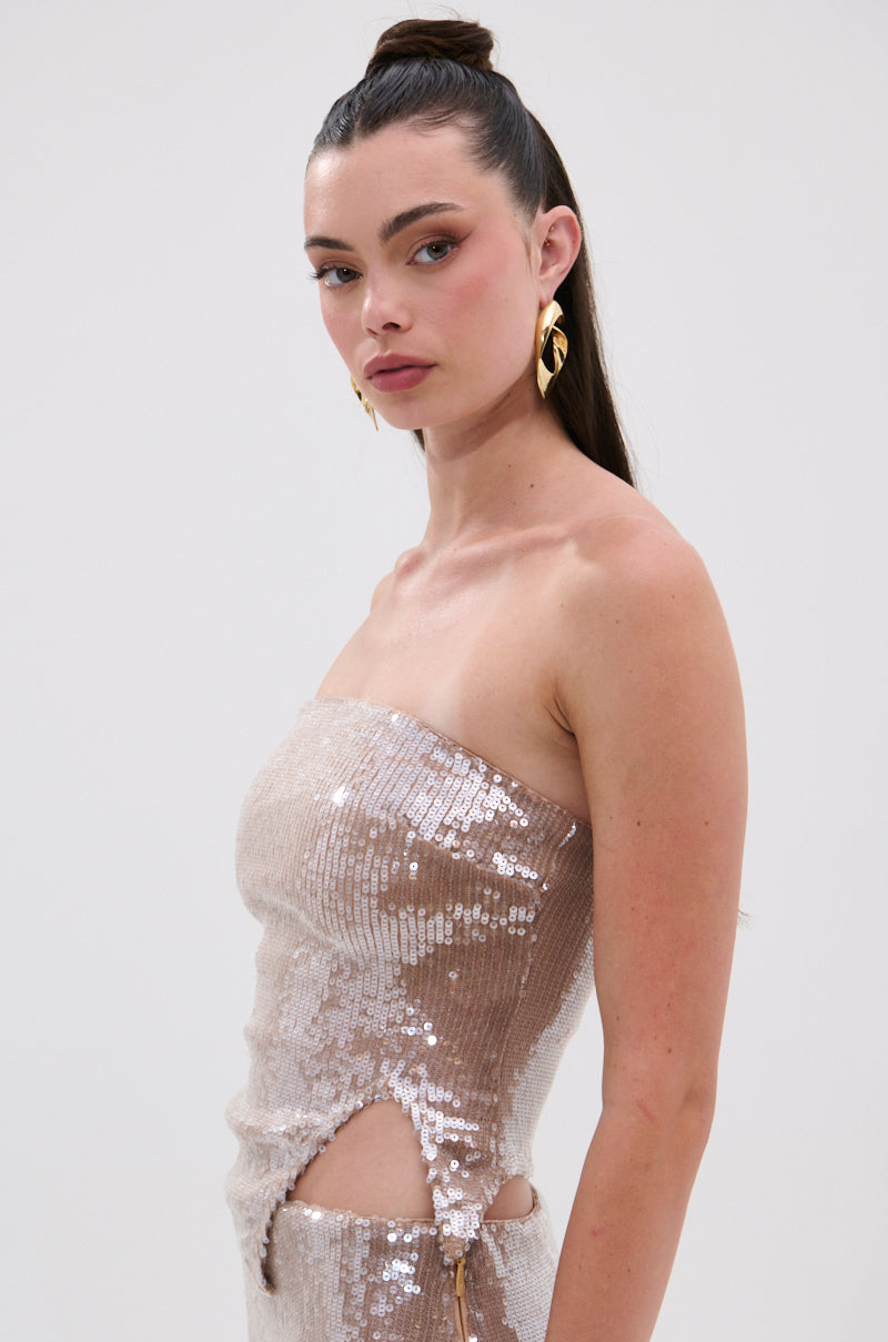 SPARKLE QUEEN SEQUIN BLOUSE