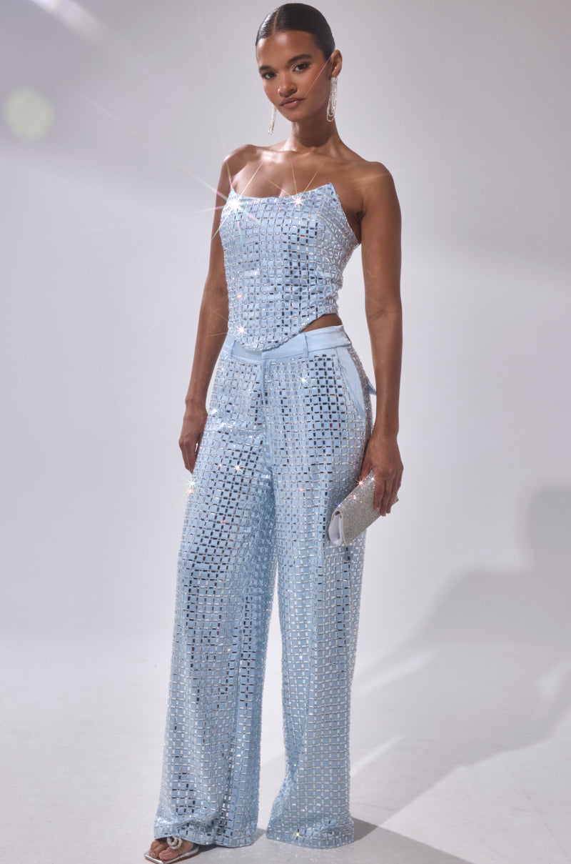 LILA EMBELLISHED SATIN CORSET