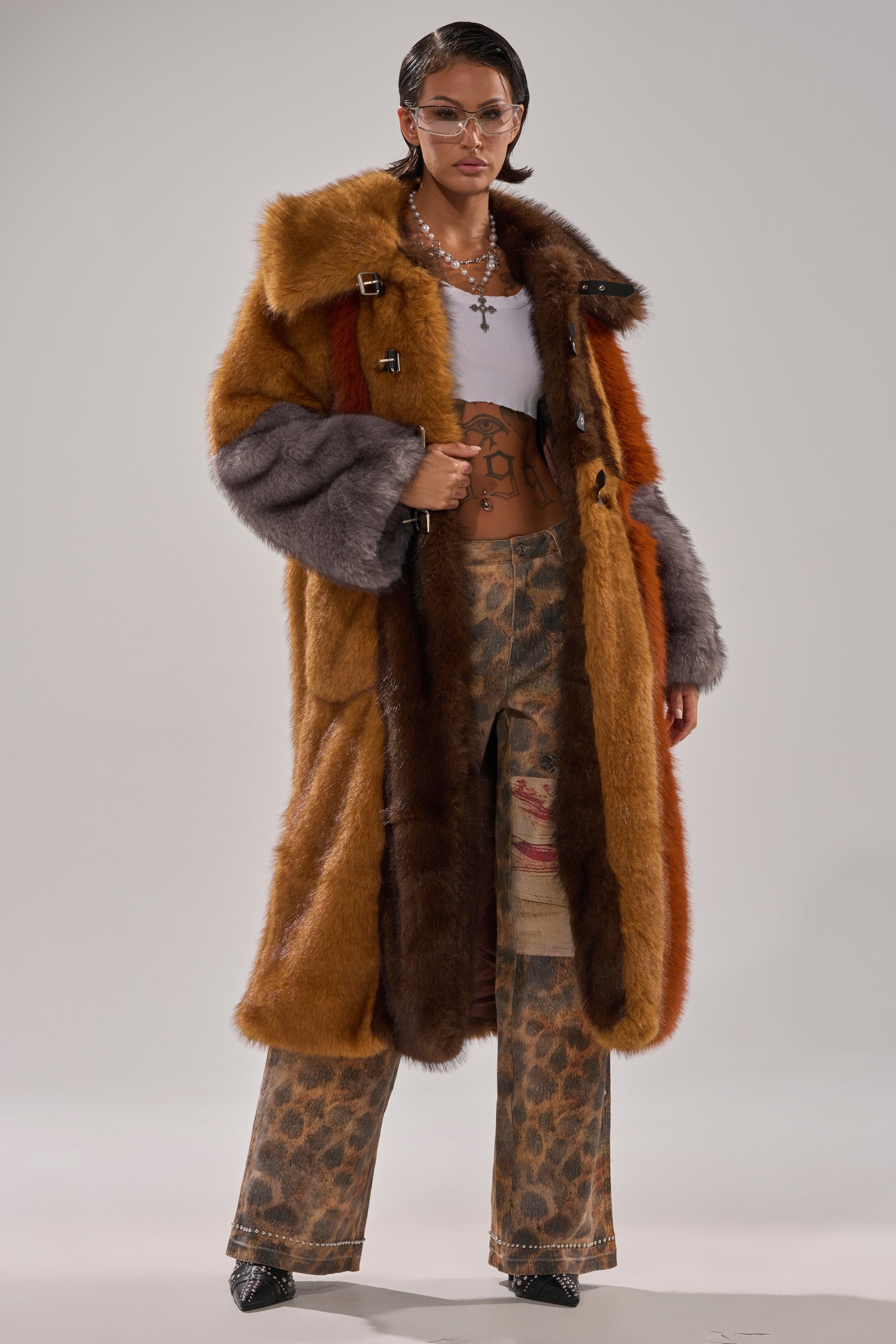 WILD CARD PATCHWORK FAUX FUR