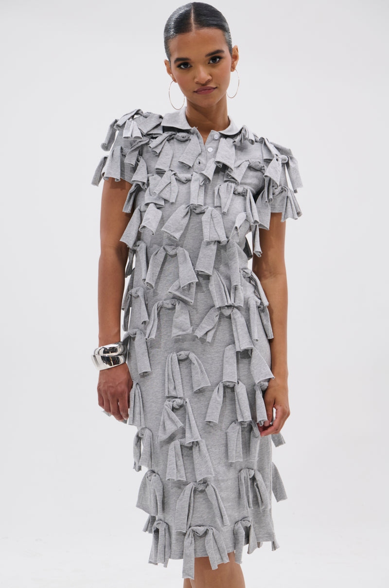 TIED DOWN KNOT MIDI DRESS