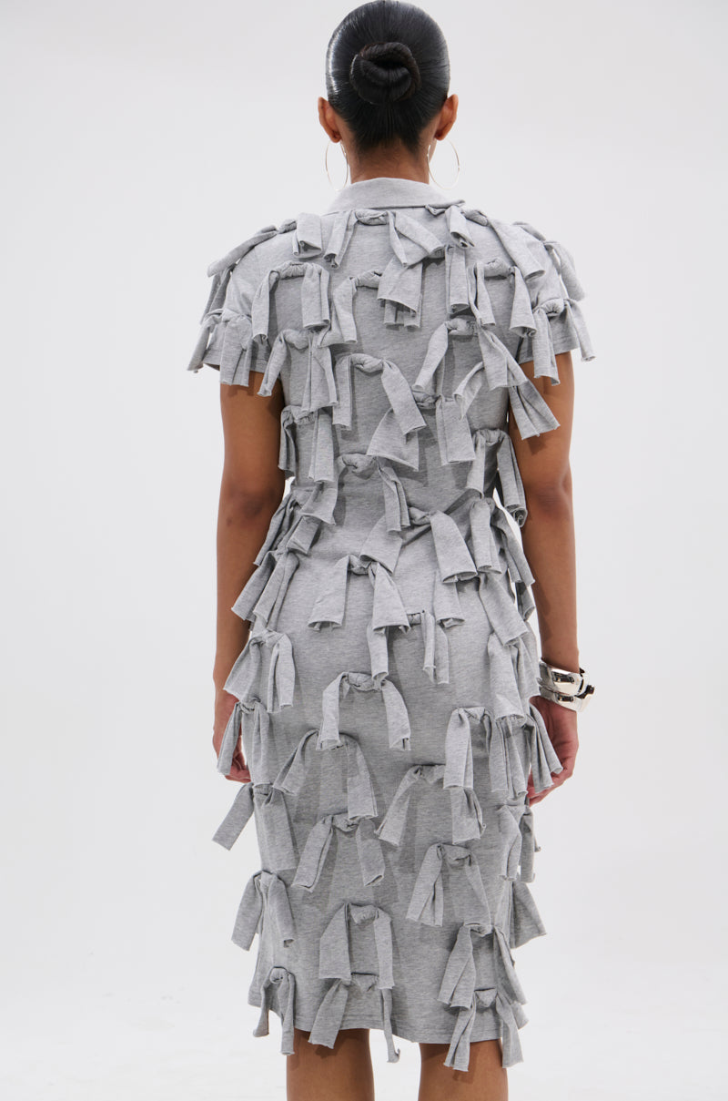 TIED DOWN KNOT MIDI DRESS