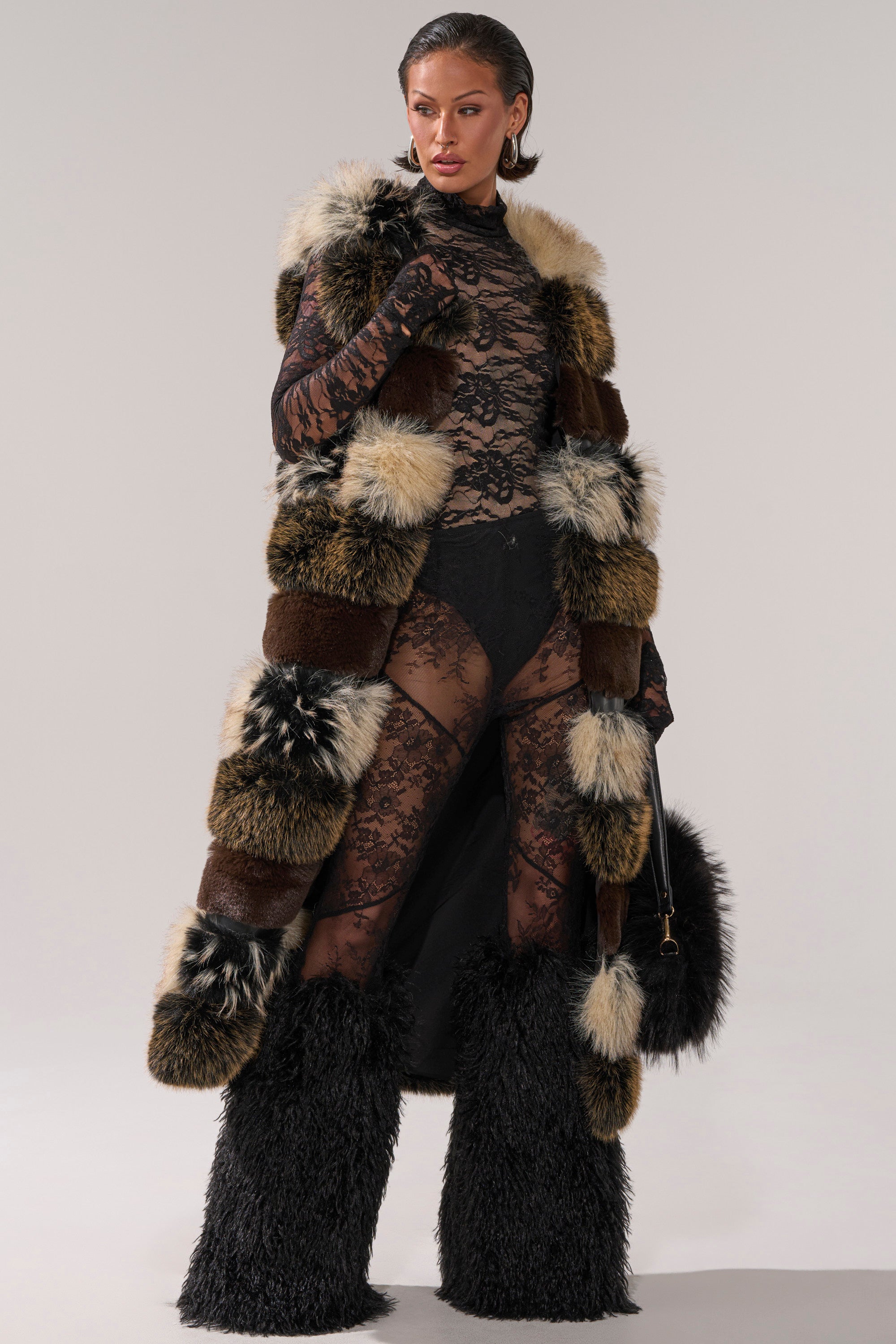 PORTIA PANELED FUR VEST