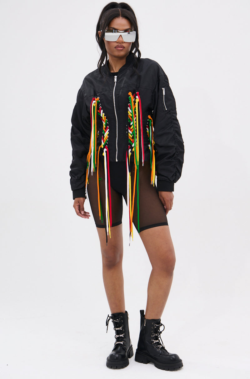 MARLEY LACE UP BOMBER