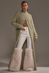 WORTHY OF LOVE LONG SLEEVE METALLIC SWEATER IN GOLD