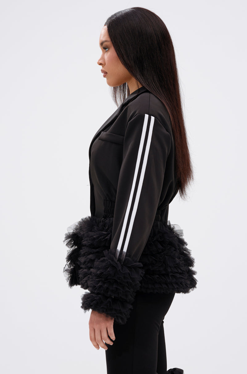 BIG HIT TULLE TRIM BLAZER