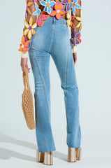 SOPHIA FLARE LEG DENIM JEANS