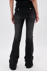 WASHED UP FOR GOOD BLACK DENIM FLARE PANT