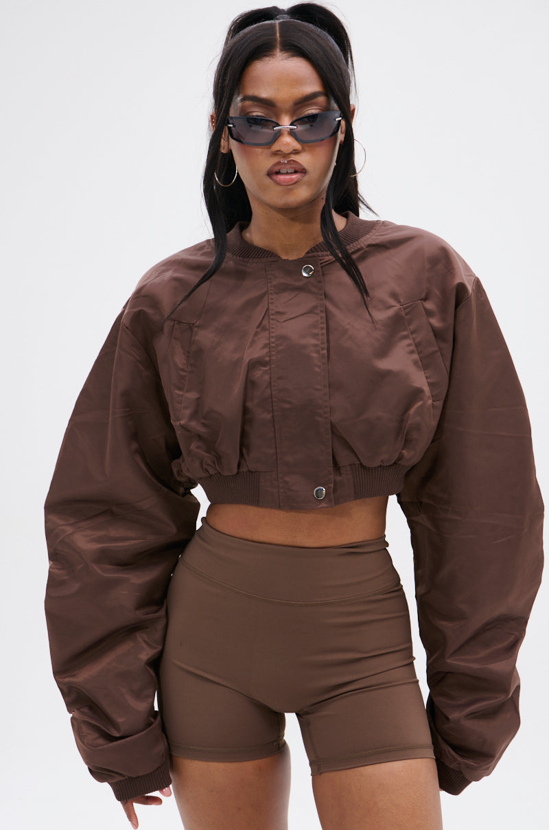 TAKE IT EASY CROPPED BOMBER