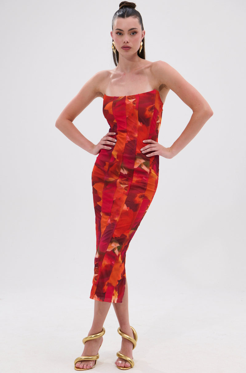 ARCHETYPE PRINTED MIDI DRESS