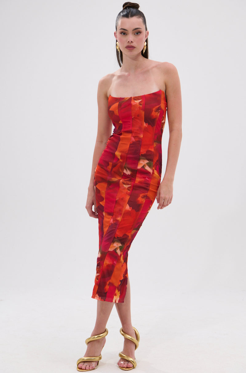 ARCHETYPE PRINTED MIDI DRESS
