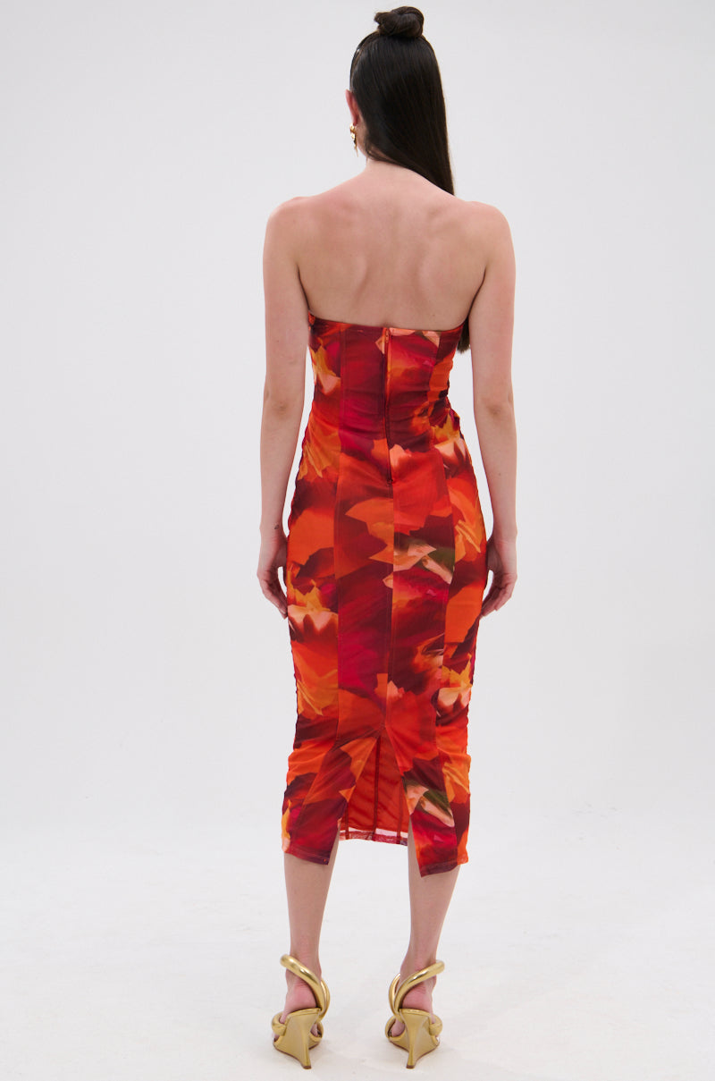 ARCHETYPE PRINTED MIDI DRESS