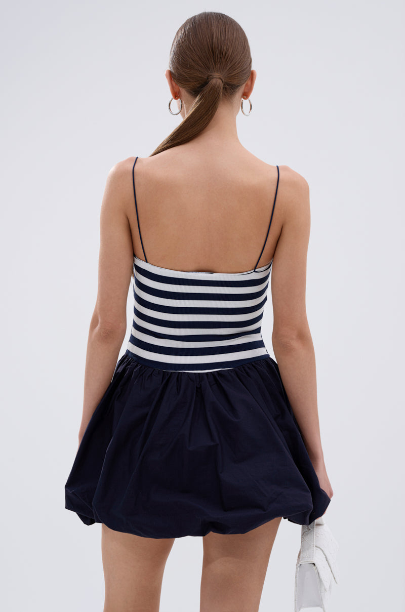SAIL AWAY WITH ME STRIPE MINI DRESS