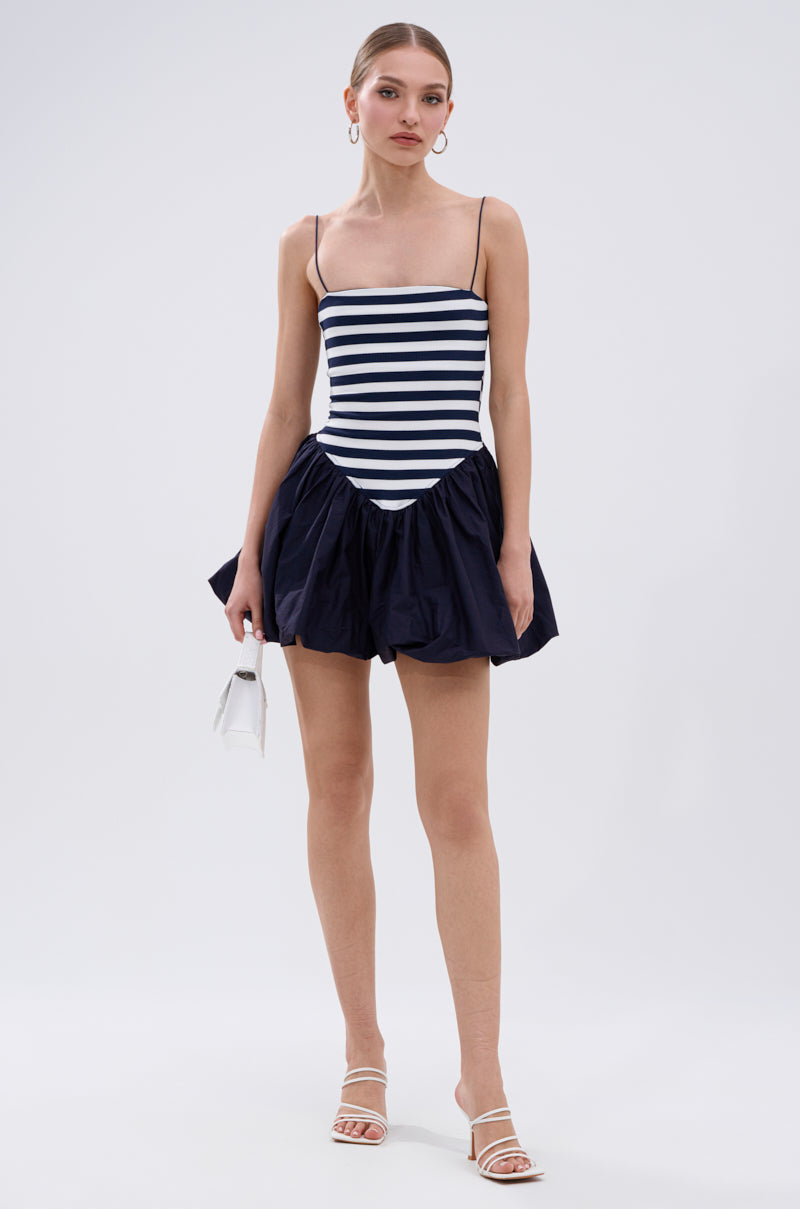 SAIL AWAY WITH ME STRIPE MINI DRESS