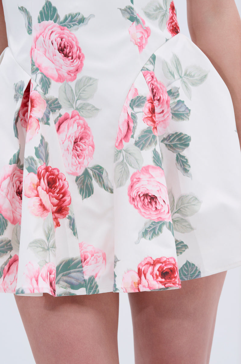 SHOW ME IVORY FLORAL MINI DRESS