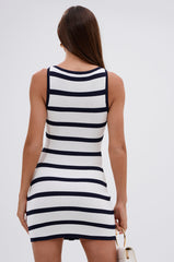 BEACHY VIBES STRIPE MINI DRESS