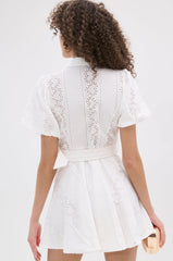 TRUE DELIGHT BELTED MINI DRESS