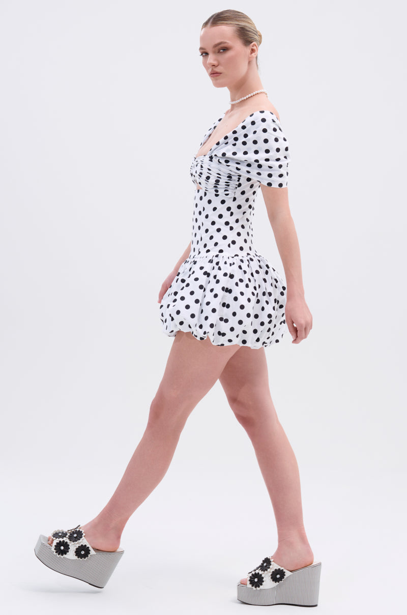 CUTEST ONE AT THE FUNCTION POLKA DOT MINI DRESS