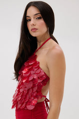 QUEEN OF EVERYTHING HALTER TOP