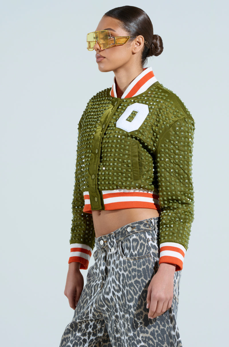 CHILL PILL STUDDED BOMBER