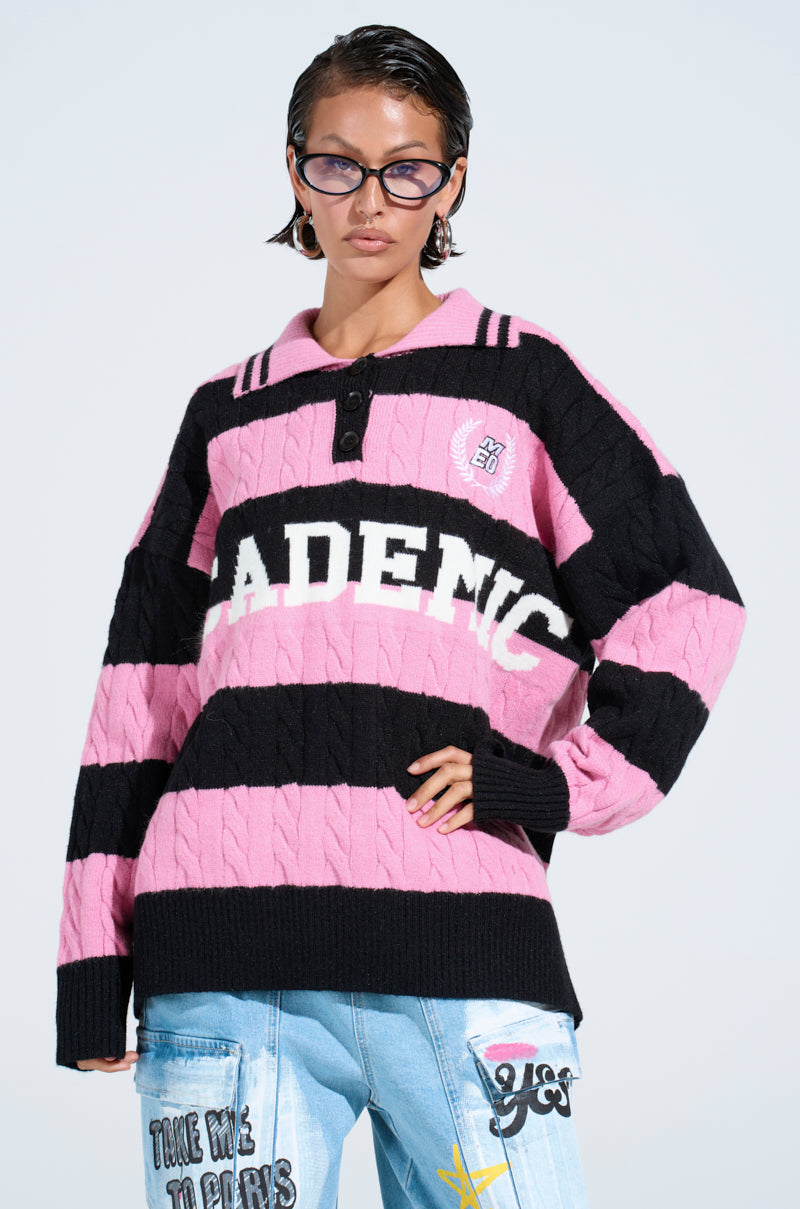 ACADEMIC STRIPE SWEATER