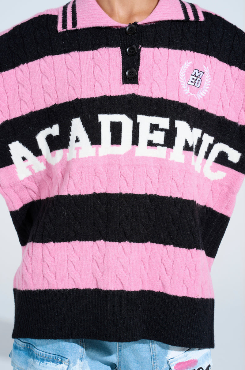 ACADEMIC STRIPE SWEATER