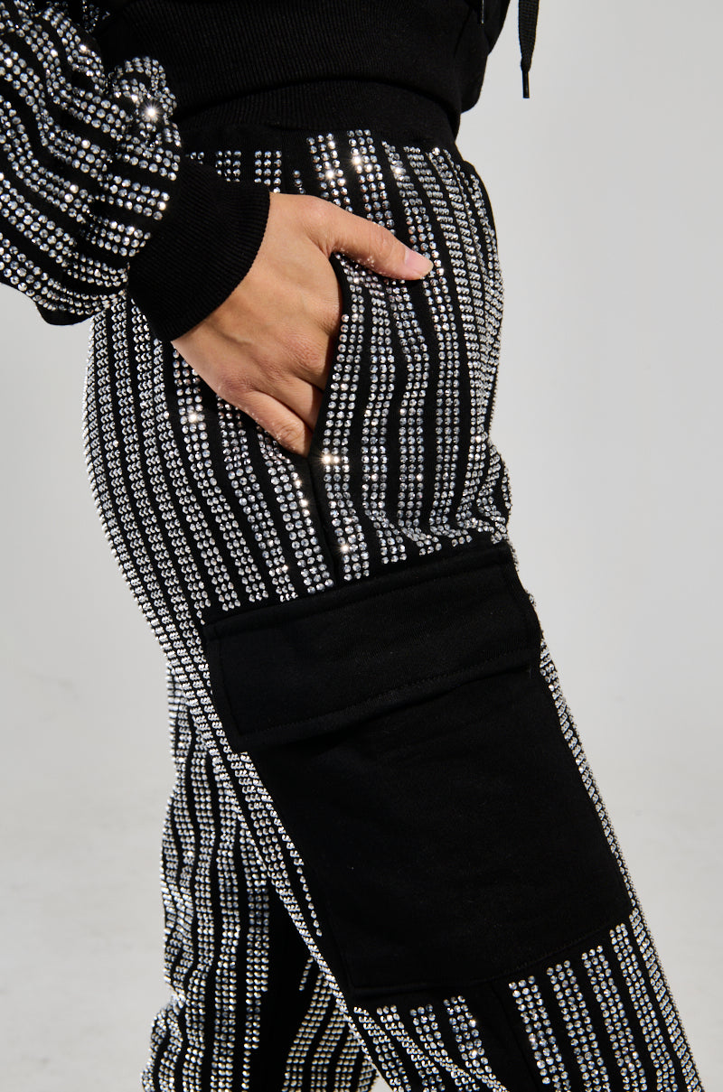 MELINA EMBELLISHED CARGO POCKET JOGGER