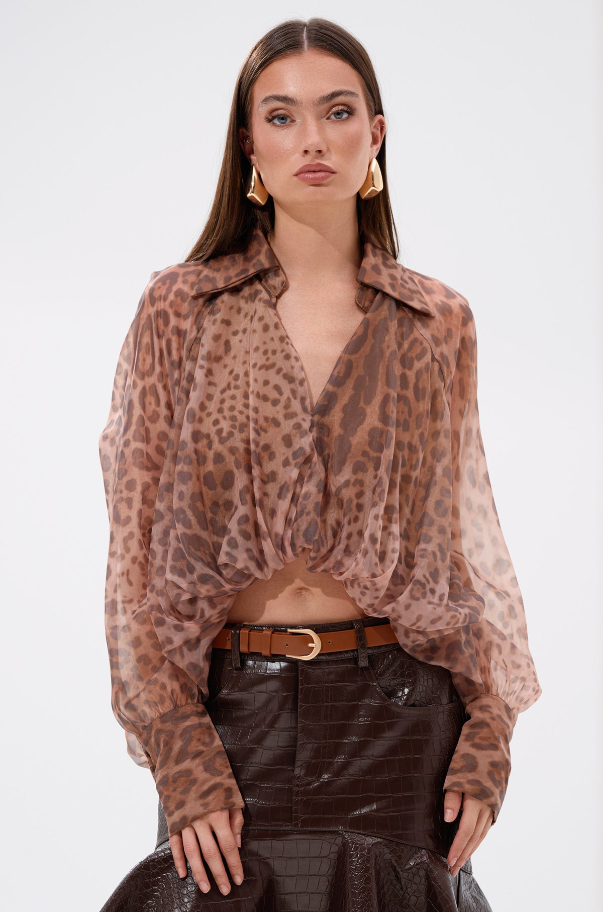 WILD SPIRIT HIGH LOW SHEER BLOUSE