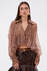 WILD SPIRIT HIGH LOW SHEER BLOUSE
