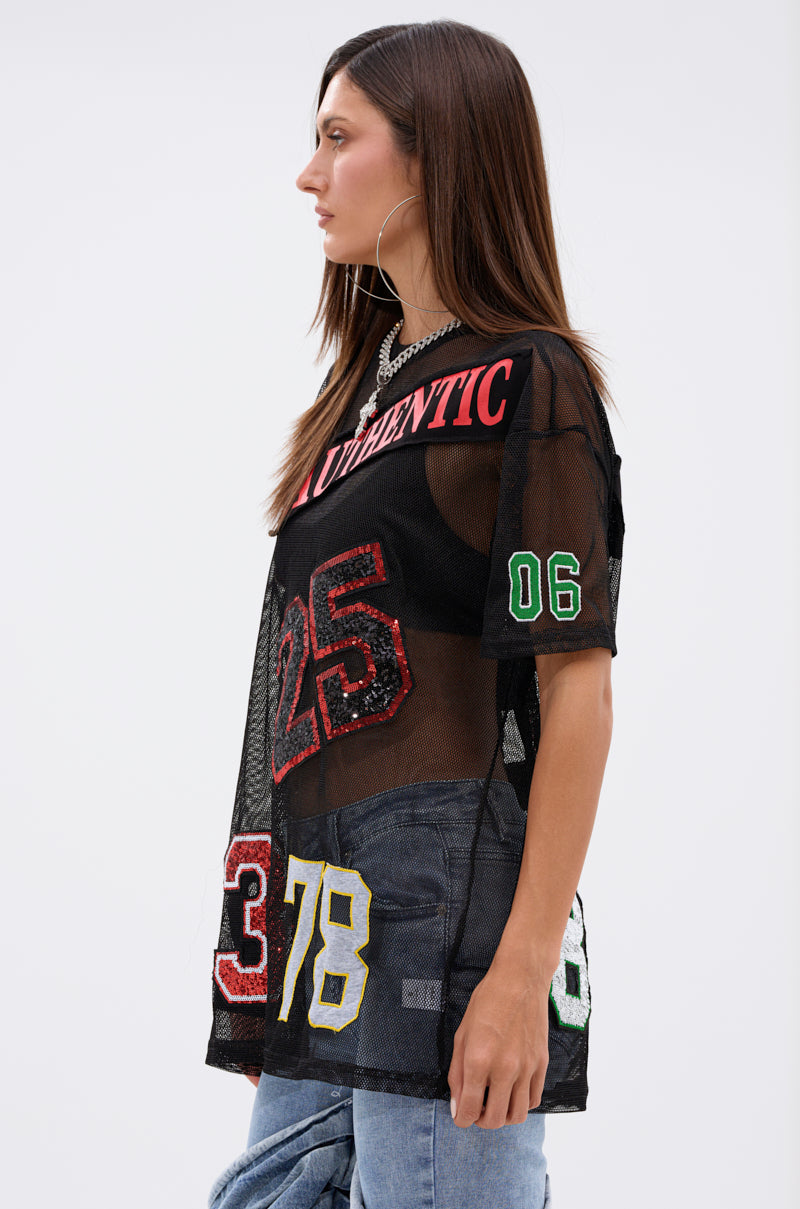 ALL DEM NUMBERS MESH TSHIRT