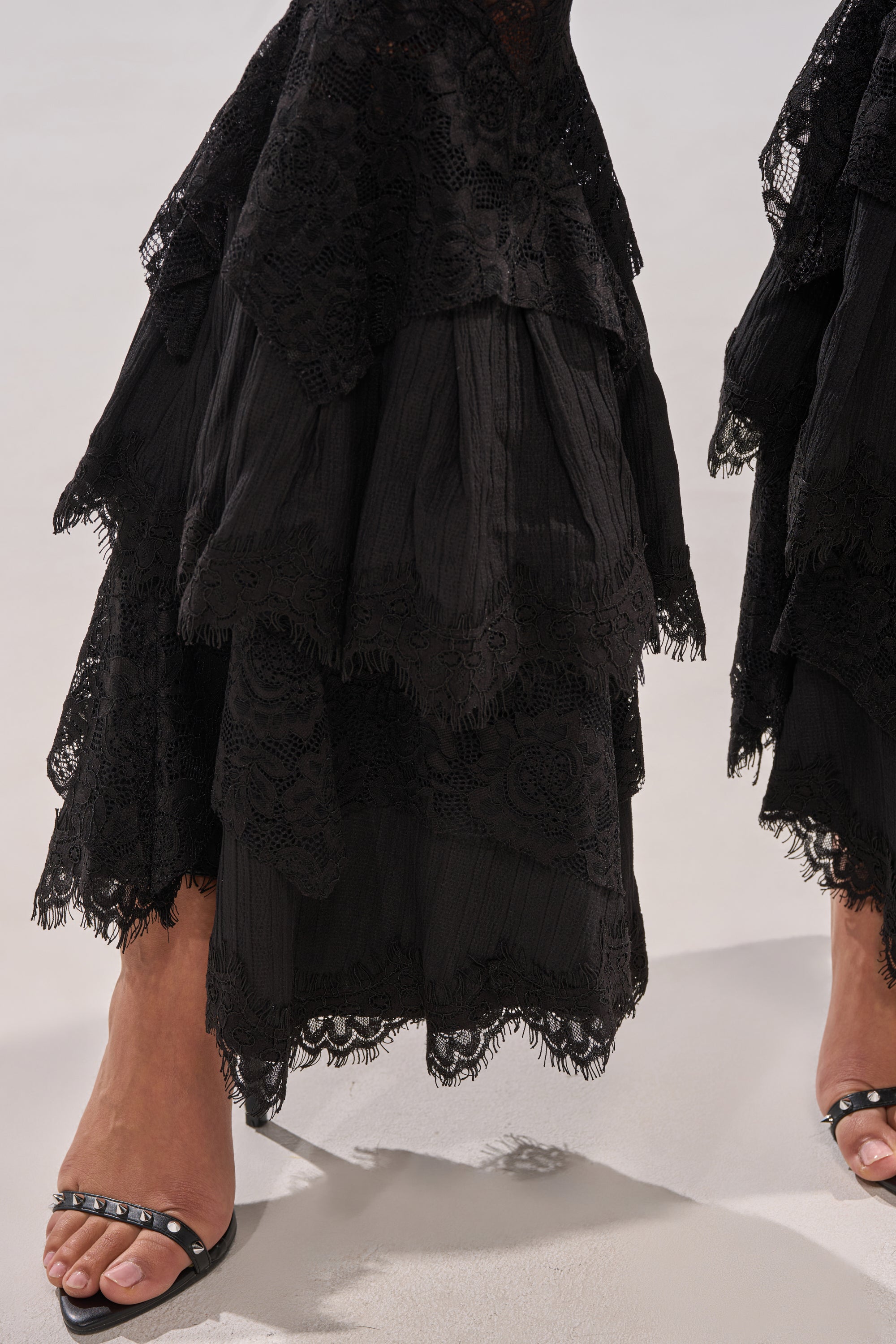 COACHELLA LACE RUFFLE PANTS