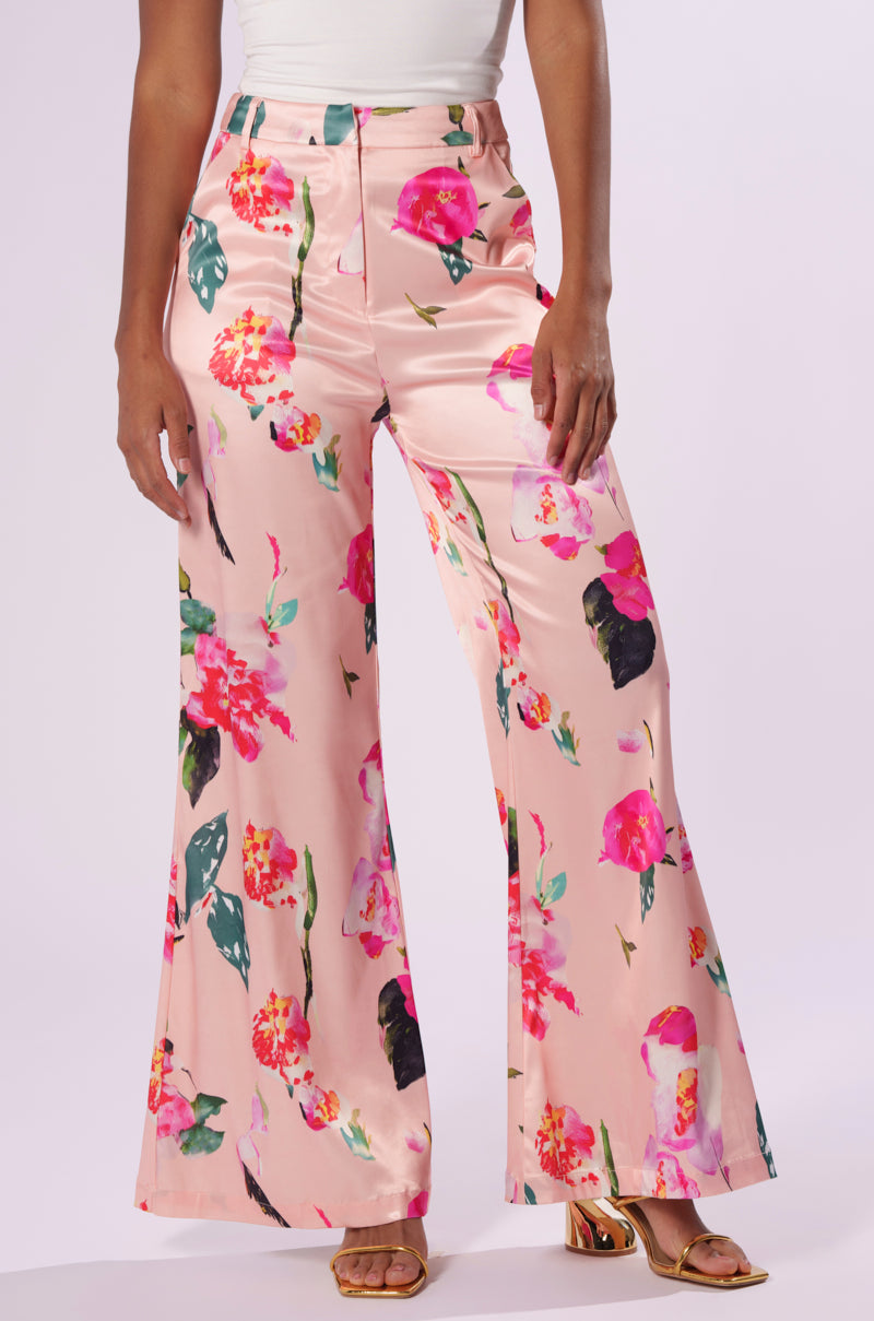 BLOSSOM SATIN TROUSERS