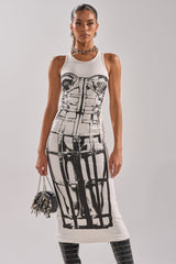 BREAK FREE PRINTED MIDI DRESS