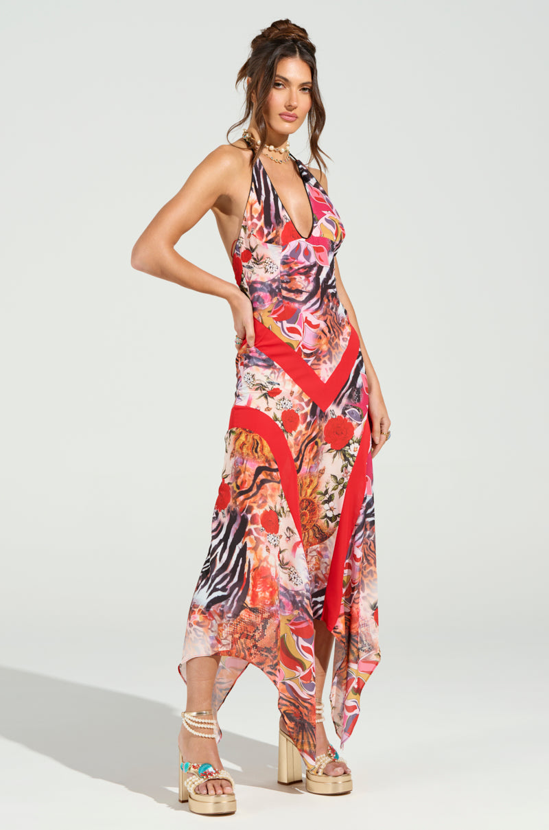 ROTTEN RIGHT TO THE CORE PRINTED MIDI DRESS