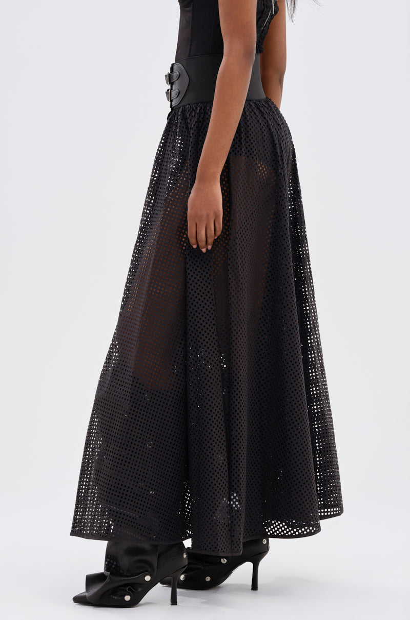 NICOLE BELTED MAXI SKIRT