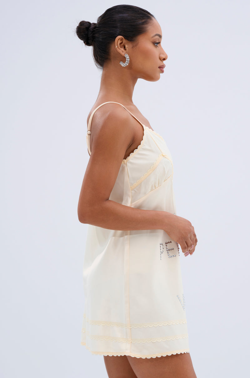 BUSY WORKING SATIN MINI DRESS