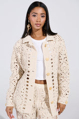 CROCHET KNIT BUTTON UP