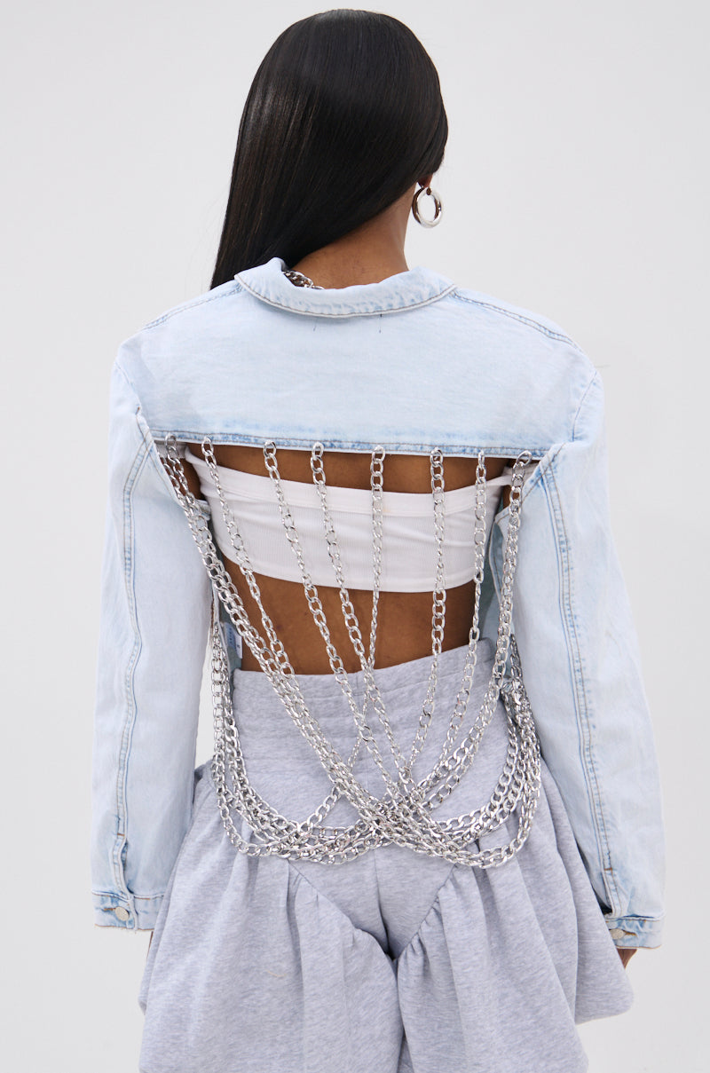 PARTY IN THE BACK DENIM JACKET