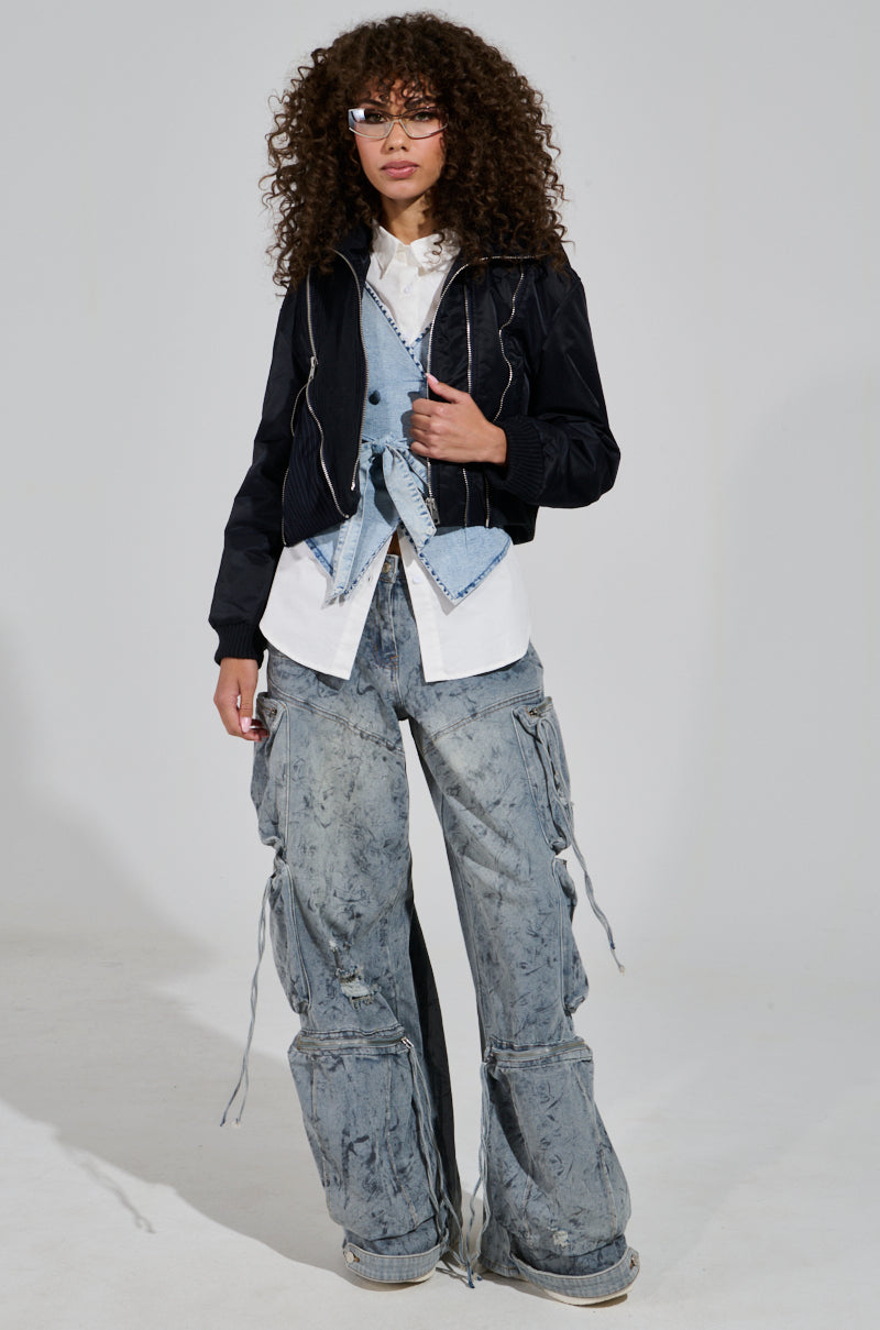 DUKE ZIPPER DETAIL BOMBER