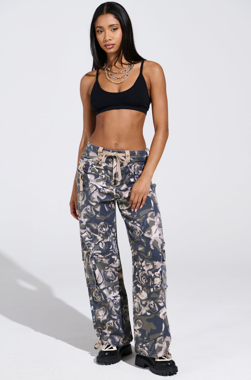 ON TOP OF IT WASHED CAMO JOGGER