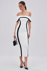 SLEEK AND CHIC BANDAGE MIDI DRESS