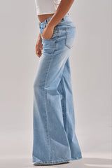 WON'T LOSE MYSELF WIDE-LEG  BLUE DENIM