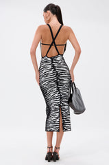 WILD SIDE PRINTED MIDI DRESS