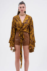 ADORE YOU TIE FRONT BLOUSE