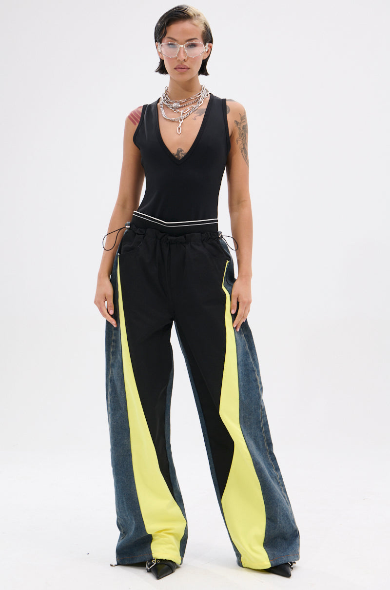 HARDEST TO LOVE COLORBLOCK DENIM PANT