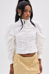 GIVE ME LOVE WHITE BLOUSE